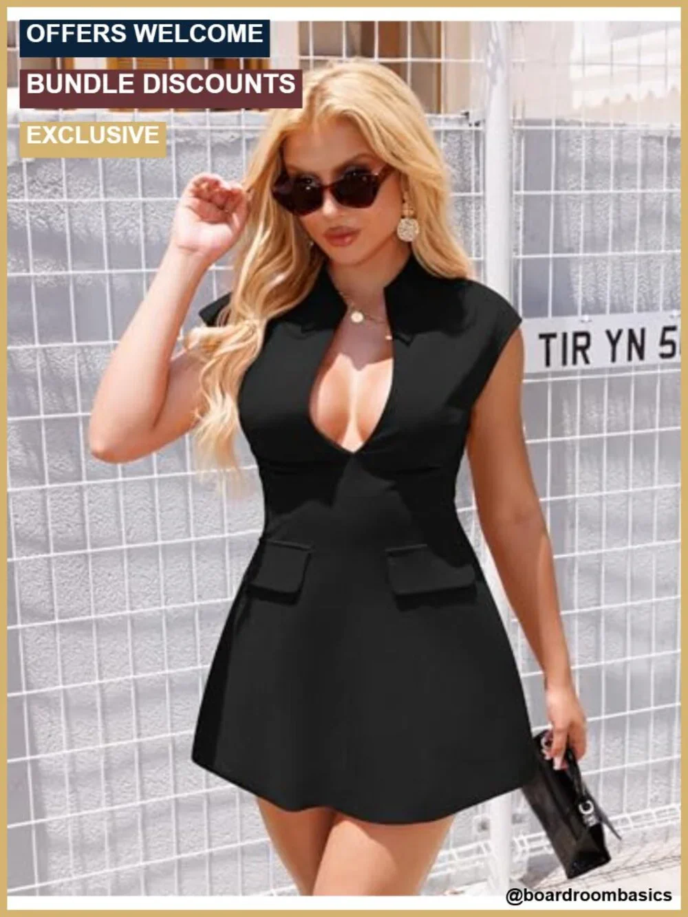 Sexy V Neck Cap Sleeve A-line Mini Club Party Dress with Back Zipper, Double